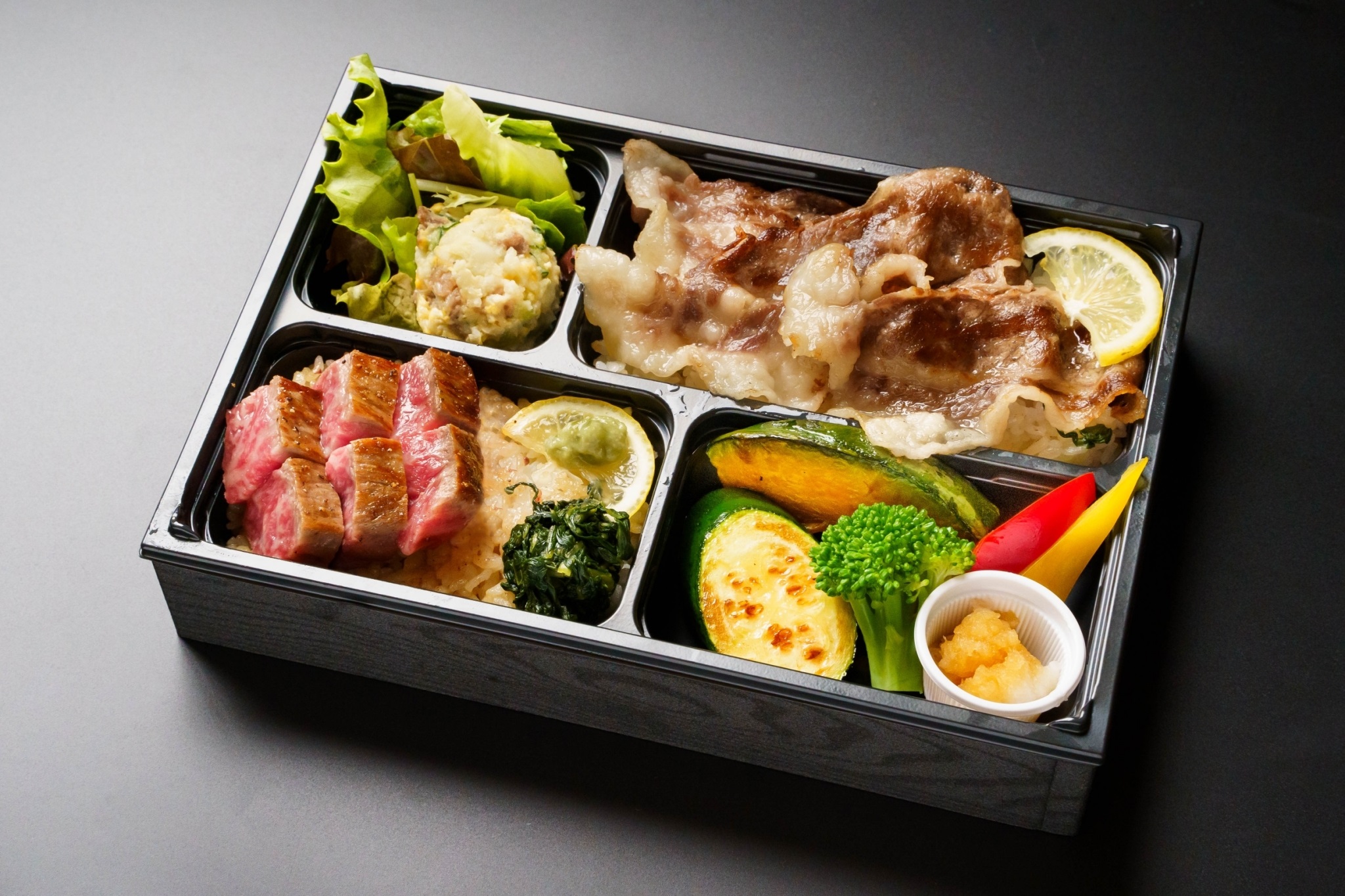 広島牛 特上ロースステーキ&焼肉弁当